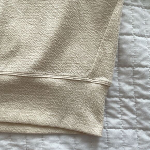 ZYIA Active Drop Shoulder Crew Neck 3/4 Sleeve Textured Cotton Blend Top Size M - Picture 3 of 9